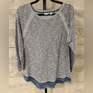 New WITHOUT Tags Cato Woman’s Gray Cotton Round Neck Pullover